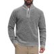 thumbnail image 1 of INSPIRE CHIC Suéter de Hombre con Cremallera Cuarto Manga Larga Cuello Simulado Pullover Suéteres M Gris Claro, 1 of 6