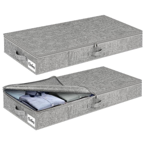 Contenedores de almacenamiento para debajo de la cama Kukikan Slim, 33,5 x 15,8 x 11,4 cm