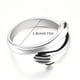 thumbnail image 4 of Creative Design Women's Fashion Ring - Trendy Stainless Steel Embracing Ring, 4 of 4