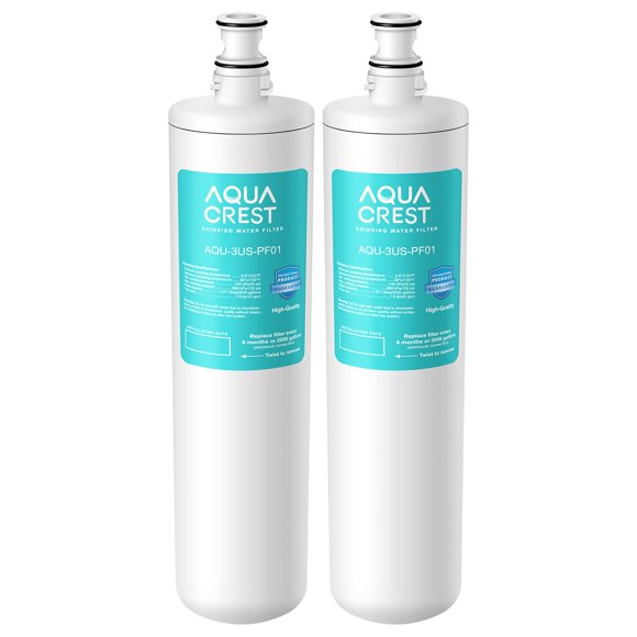 Filtro de agua para debajo del fregadero AQUA CREST 3US-PF01, paquete de 2