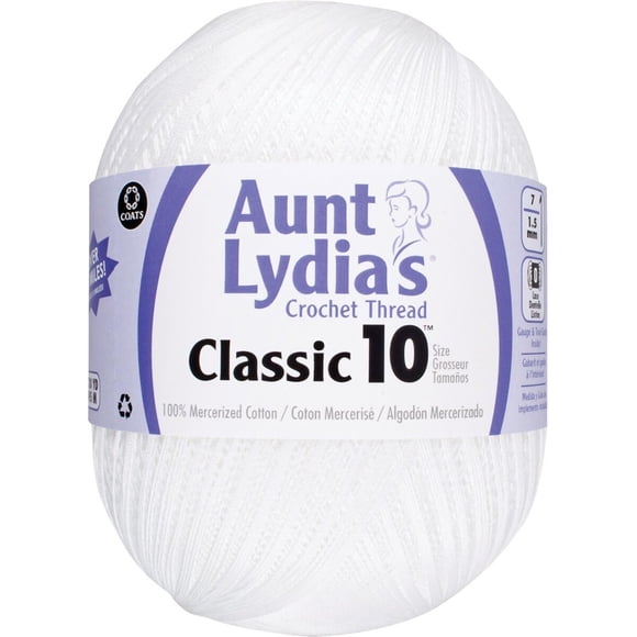Hilo de Crochet Aunt Lydia's Talla 10, 17,6 oz (500 g)