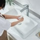 thumbnail image 3 of Lavabo rectangular VEVOR de cerámica blanca, 60 x 35 cm, para baño, 3 of 3