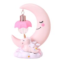 Ioensy - Luz Nocturna De Luna De Unicornio, Luz Nocturna Led De Dibujos Animados Para Dormitorio, Hogar, Sala De Estar, Rosa