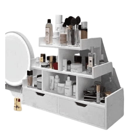 Leonimport - Organizador De Cosméticos Y Accesorios Blanco 3 Niveles