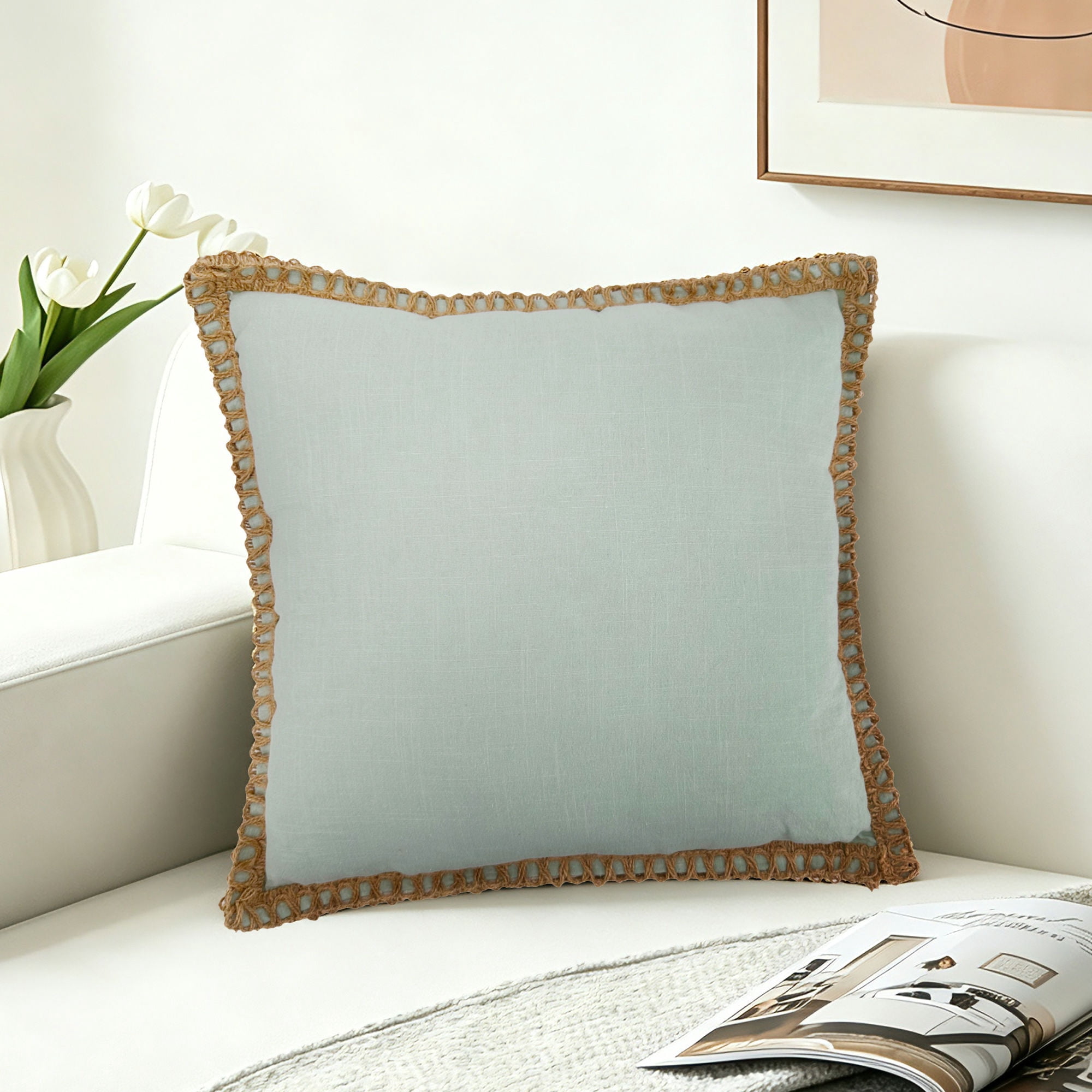 Cojin Borde Yute 45x45Cm Poliester