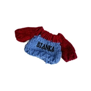 Sharplace - Ropa De Muñeca De Felpa Cómoda Y Elegante Accesorios Para Fotos Disfraces Vestir Dibujos Animados Azul Rojo