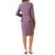 thumbnail image 3 of INSPIRE CHIC Conjunto de 2 Piezas de Falda para Mujer Traje de Maestra para Regreso a Clases Conjunto de Blazer Peplum y Falda Lápiz de Cintura Alta para Trabajo Violeta XL, 3 of 6
