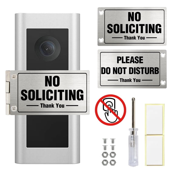 Cubierta Para Timbre De Aluminio Con Aviso De No Molestar