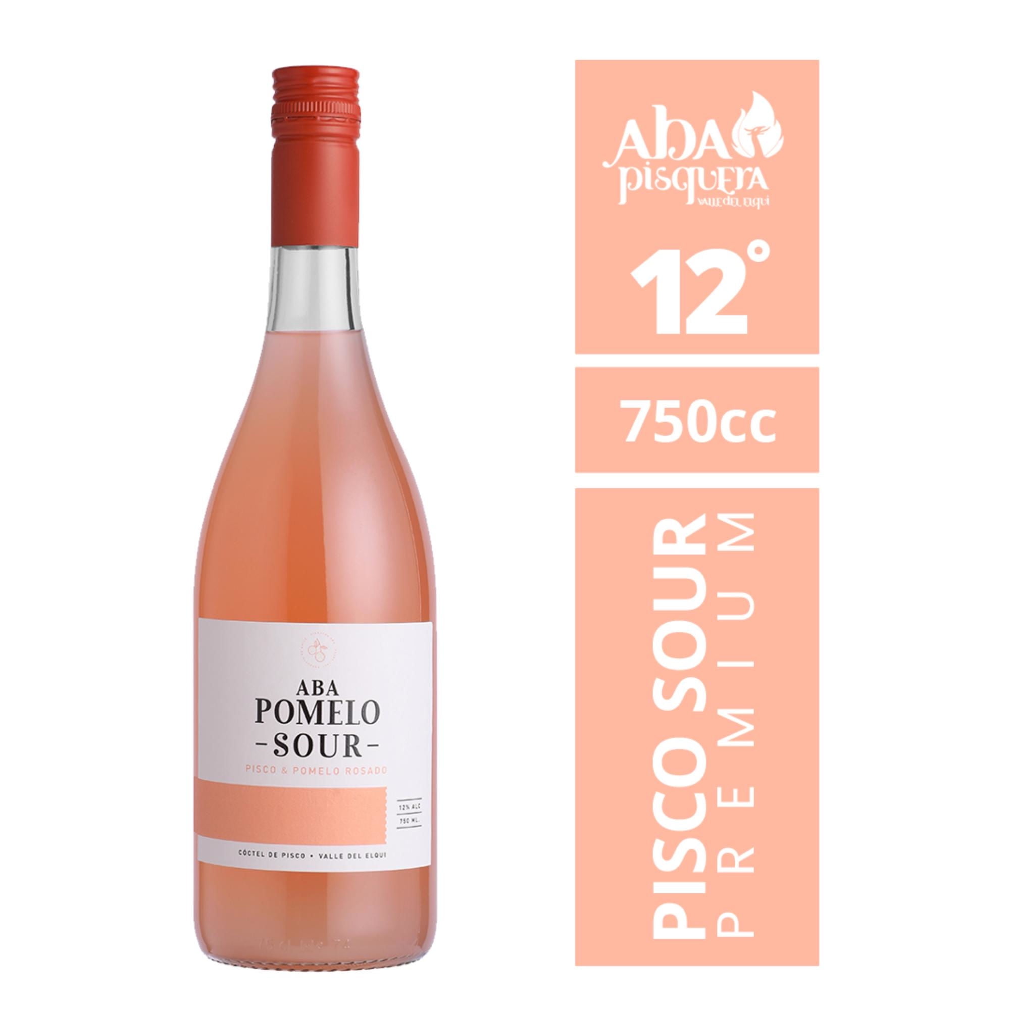 Cóctel Pisco Sour Pomelo Rosado 12° Botella 750 ml Aba