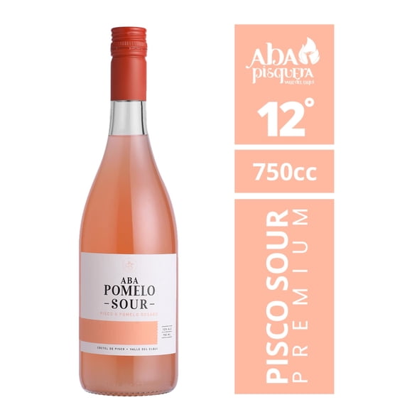 Cóctel Pisco Sour Pomelo Rosado 12° Botella, 750 ml