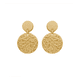 thumbnail image 1 of Aros Mujer Doble Esfera Con Textura Enchape Oro 18kt Psk, 1 of 3