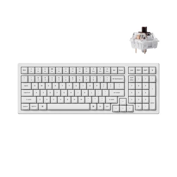 Teclado Mecánico Bluetooth Keychron K4 Pro 96% White con Hot‑Swap