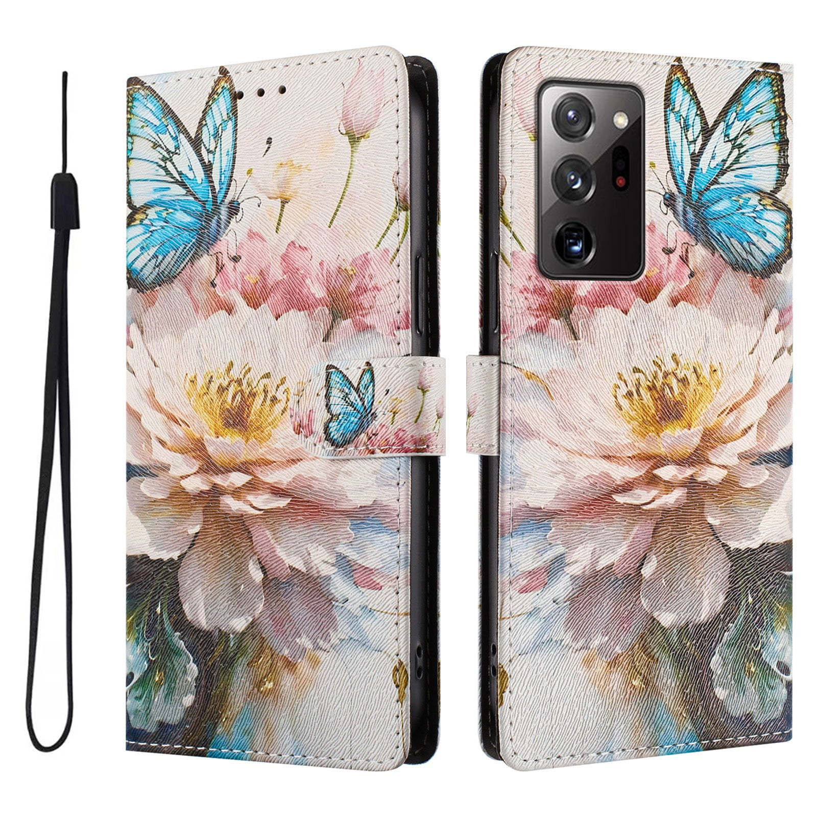 Foxdock Funda Tipo Cartera Para Samsung Galaxy Note 20 Ultra Con Soporte Y Correa – Diseño De Patrones Lindos