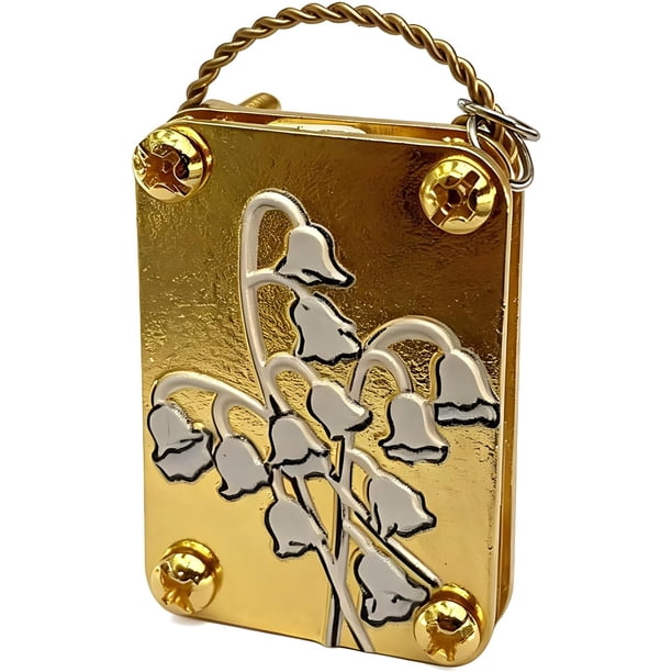 Mini prensa flores kit portátil llavero metal 5x3.5 cm paseos naturaleza manualidades