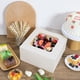 thumbnail image 3 of Cajas para tartas Moretoes, 24 unidades, 25 x 25 x 13 cm, color blanco con ventana de cartón, 3 of 7