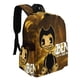 thumbnail image 2 of Bendy and the Ink Machine-theme Backpack, Campus style schoolbag Bookbag with Adjustable Shoulder Straps And Large Zip Compartment, Unisex Travel Bags.42x30x15cm, 2 of 6