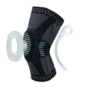Recovery - Rodillera Deportiva De Comprension Con Soportes Laterales Y Frontal, Gym, Crossfit- Talla M - Gris