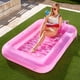 thumbnail image 1 of Bronceador inflable para piscina, salón, flotador, en forma de L, rosa, 1 of 7