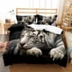 thumbnail image 1 of White Tigers Bedding Set Design Animal Duvet Cover Sets Pillow Covers Tiger Bed Linen, 1 of 5