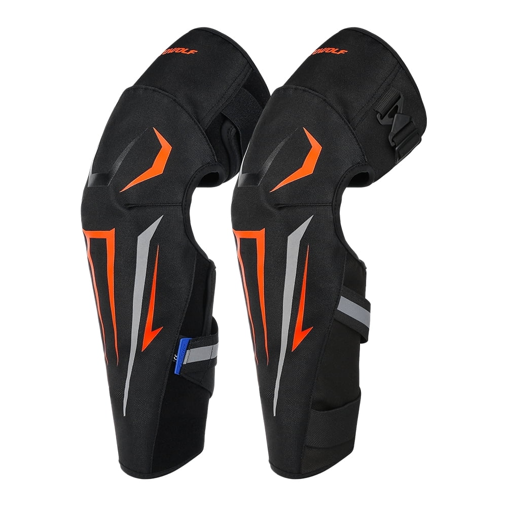 Motowolf 1033 Rodilleras Largas Para Motociclismo Black-orange