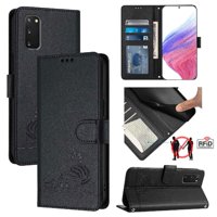 Funda Tipo Cartera Foxdock Para Samsung Galaxy S20 Fe 5G/4G Con Soporte, Ranuras, Rfid, Diseño De Gato