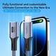 thumbnail image 3 of Cable Extensión USB Tipo C 1 Metro Veggieg V-U412 Macho Hembra 240W Power Delivery Carga Rápida Datos 10Gbps Compatible Notebook MacBook Celular Tablet, 3 of 4