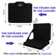 thumbnail image 5 of Cojín Plegable para Silla KIMI HOUSE 42x34x12 cm Negro, 5 of 9
