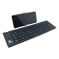 Genérico - Mini Teclado Plegable Bluetooth Con Soporte Negro