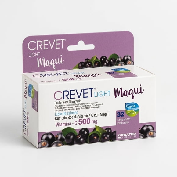 Crevet Light Maqui Vitamina C 500 mg 32 Masticables