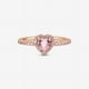 thumbnail image 4 of Anillo Pandora Corazón Elevado Rosa Chapado En Oro Rosa 14k Talla 8, 4 of 4
