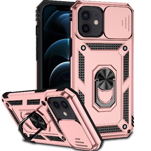 Estuche Gangxun Para Iphone 12 Pro, Soporte Giratorio 360°, Estilo Mecánico Y Magnético