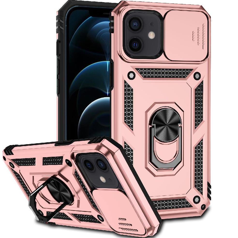 Estuche Gangxun Para Iphone 12 Pro, Soporte Giratorio 360°, Estilo Mecánico Y Magnético