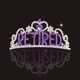 thumbnail image 2 of Conjunto de Diadema y Banda GotGala Morado y Plateado con Brillo, 2 of 8