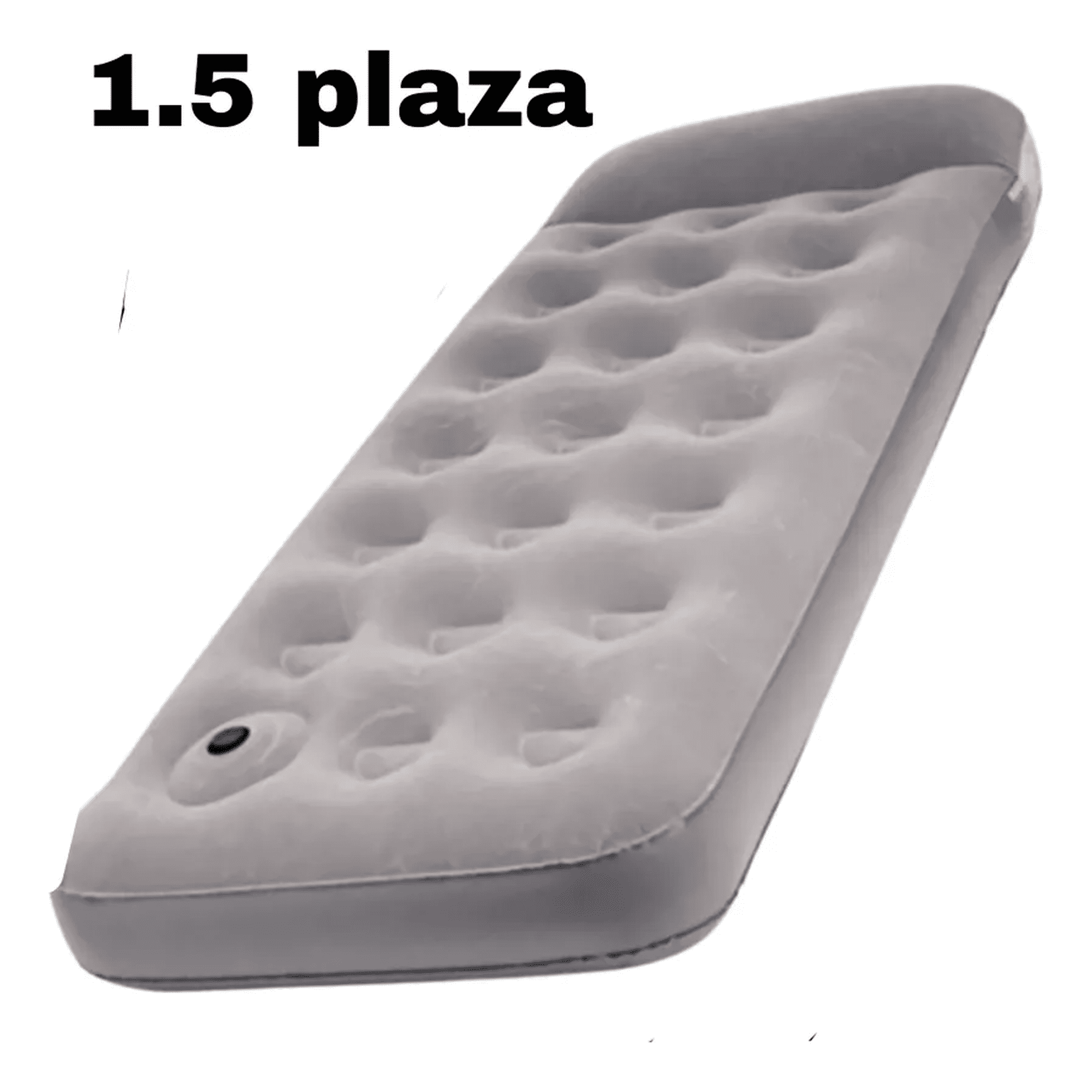 Genérico - Colchon Inflable 1 Plaza Inflador De Pie Incluido Bestway Gris