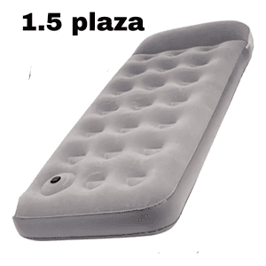 Genérico - Colchon Inflable 1 Plaza Inflador De Pie Incluido Bestway Gris
