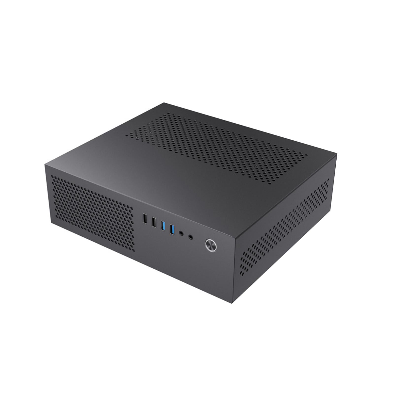 Magideal - Estuche Para Computadora Escritorio Profesional Oficina Práctico 3.0 Usb Metal Compacto Horizontal Vertical Mini Estuche Para Accesorios De Placa Base Negro