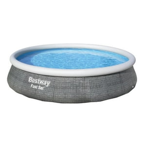 Piscina Fast Set™ Rattan 3.96Mx84Cm Pool Set Bestway Gris Tamano Unico