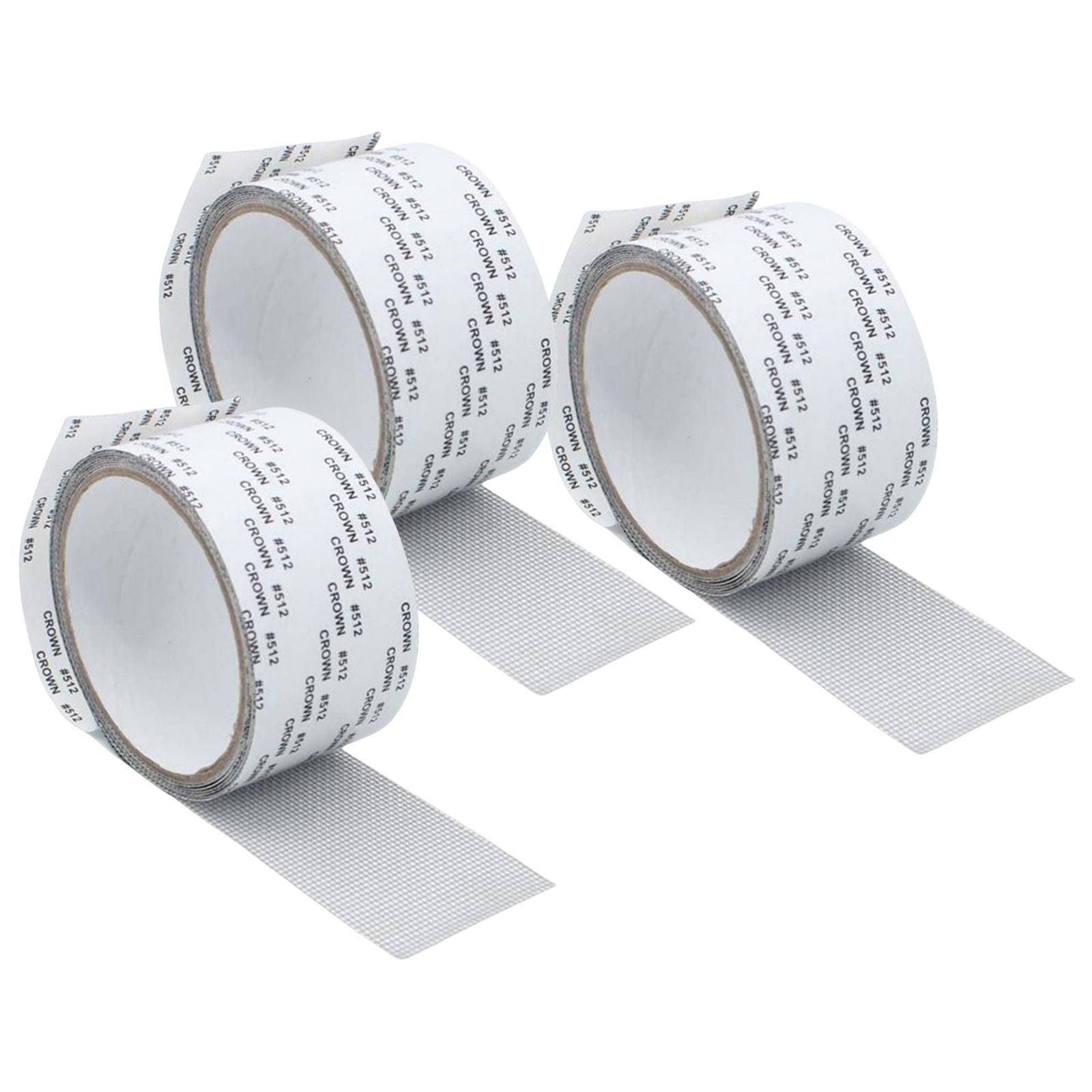 Magideal - De 3 Cintas Para Reparación De Pantallas De Ventanas, Adhesivo Fuerte Para Reparación De Rasgaduras De Agujeros Para Ventanas Y Puertas De Gris Oscuro