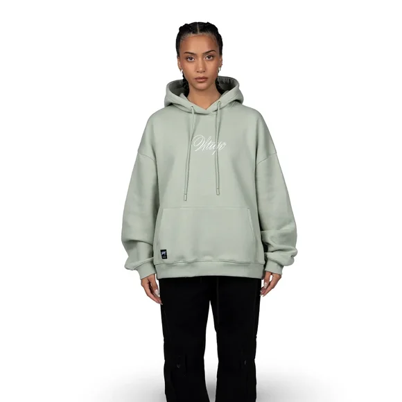 Polerón Hombre Oversize Verde Claro Estampado Whatup
