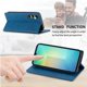 thumbnail image 3 of Funda tipo cartera con bloqueo RFID para Samsung Galaxy A16 Con tapa abatible, portatarjetas, cierre magnético, TPU y soporte Azul, 3 of 6