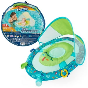 Flotador Swimways Splash N Play Con Toldo 9 A 24 Meses