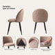 thumbnail image 3 of Silla de Comedor Tapizada Acolchada Metal Moderna Sora Beige, 3 of 8