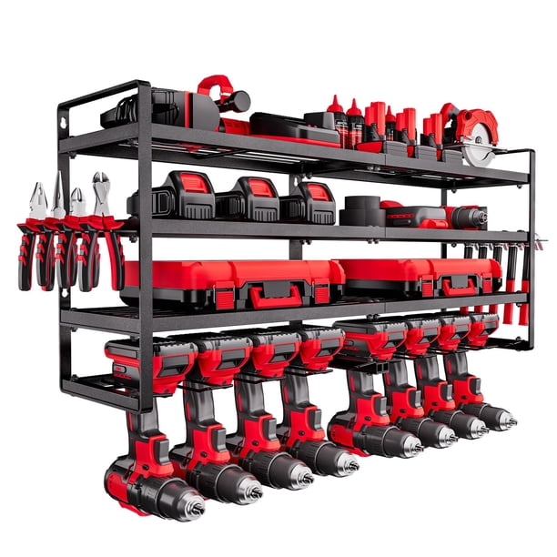 Organizador de Herramientas Eléctricas VEVOR de 4 Niveles 93x20x42 cm para Montaje en Pared