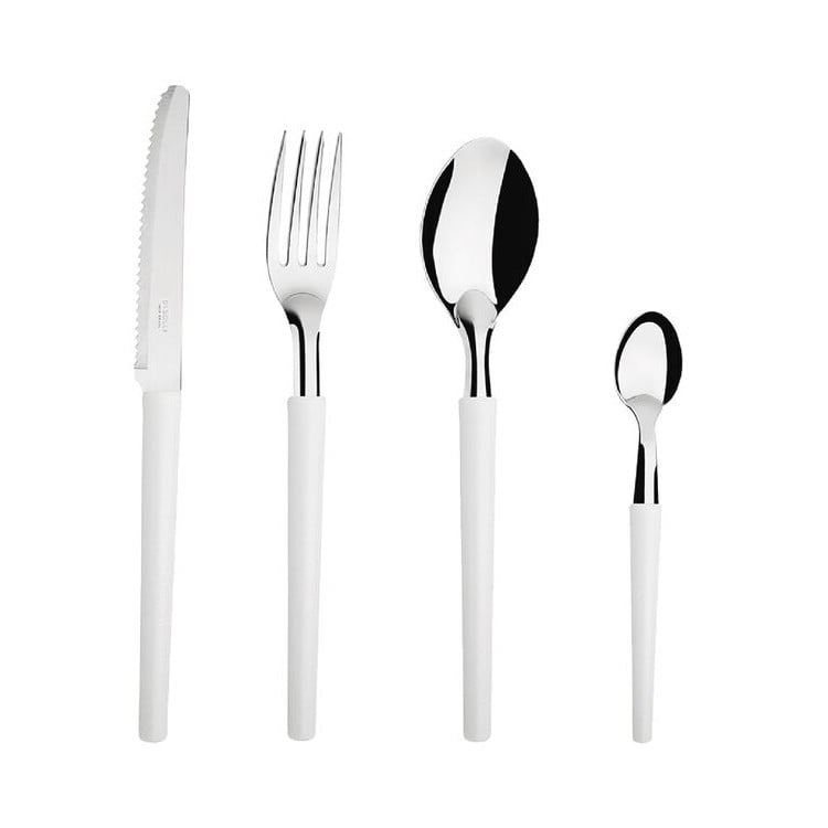 Imahe - Set 24 Cubiertos Blanco Con Rallador