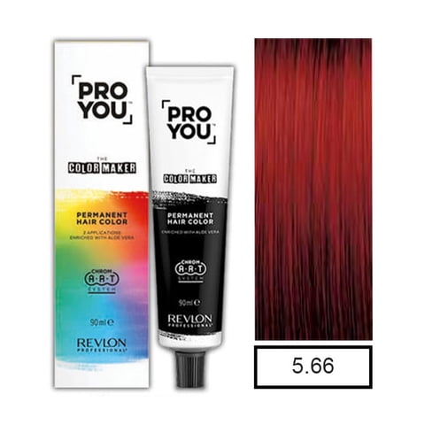 Revlon - Tintura 5.66 Pro You Castaño Claro Rojo Intenso 90Ml Mas Oxidante