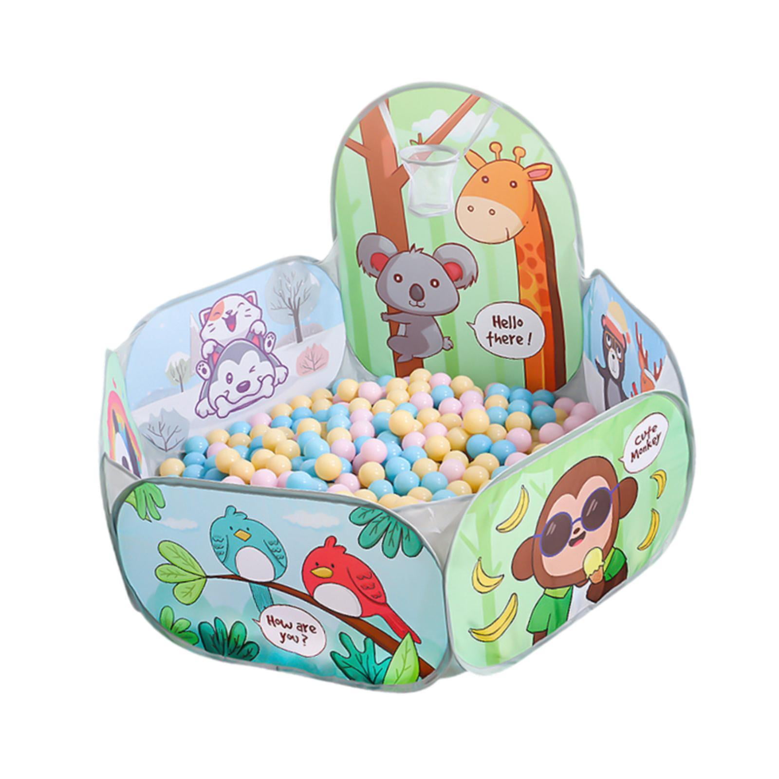 Magideal - Tienda De Juegos Para Niños Pequeños, Hoyo De Bolas, Bonito Regalo, Decoración De Guardería Con Aro De Baloncesto, Juguete De Pelota Para Niños Y Niña 50 Bolas