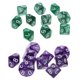 thumbnail image 1 of Dados De Diez Caras De 20 Piezas D10 Die Para D&D RPG Party Game Toy Green & Purple, 1 of 3