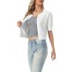 thumbnail image 4 of INSPIRE CHIC Regreso a Clases Verano Cárdigans de Manga Corta Suéter Casual de Punto con Botones Cuello Redondo Suéter Ligero Tops S Blanco, 4 of 6