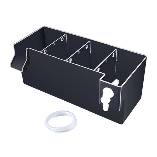 Caja De Filtro Colgante Para Acuario, Caja De Flujo Por Goteo, Caja De Filtro Superior Para Pecera En Cascada, Color Negro, 24 X 10,5 X 10 Cm