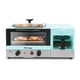 thumbnail image 1 of Elite Gourmet Americana 2 rebanadas, plancha de 9.5 pulgadas con tapa de vidrio, estación central de desayuno 3 en 1, cafetera de 4 tazas, horno tostador con temporizador de 15 minutos, modo selector, 1 of 3